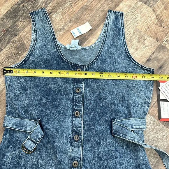 Vintage Miss Lizz Acid Wash Drop Waist 7/8 Dress NWT - Picture 10 of 12